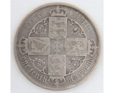 Gothic florin of queen Victoria - F. UK P&amp;P Group 0 (£6+VAT for the first lot and £1+VAT for subsequent lots)&nbsp; 