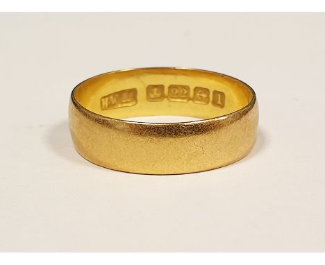 22ct gold wedding ring, 3.5g approx Condition ReportThe ring size is N