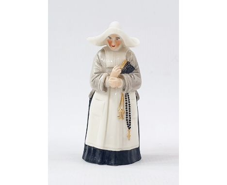 Royal Worcester porcelain candle extinguisher in the form of a nun