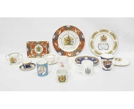 Royal Worcester commemorative porcelain plate, ERII 2007 Diamond Wedding Anniversary, quantity of Royal Worcester Elizabeth I