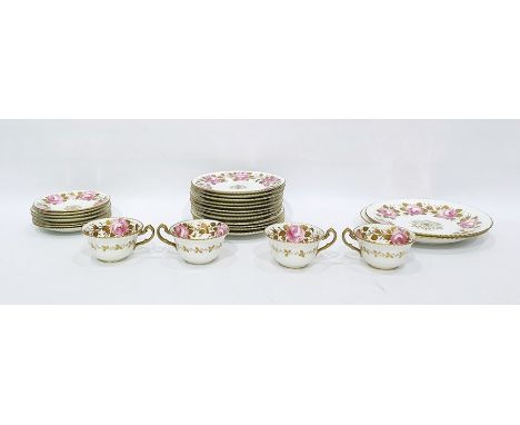 Radford Fenton 'Pretty in pink' pattern part tea service to include tea cups, saucers, plates, etcCondition ReportThe saucers