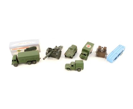 A boxed Dinky 622 10 ton Army truck plus unboxed models