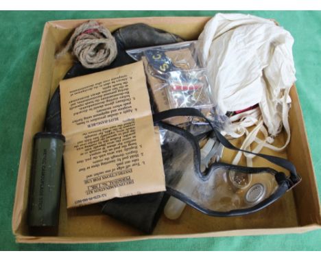 A mixed lot including leather helmet, medal etc