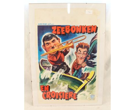 Film poster Alfa Films Stelt Voor Laurel and Hardy in Zeebonked en Croisiere