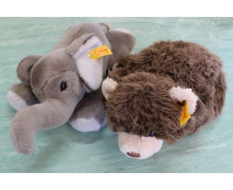 A Steiff Trampili elephant plus Cosy Friends
