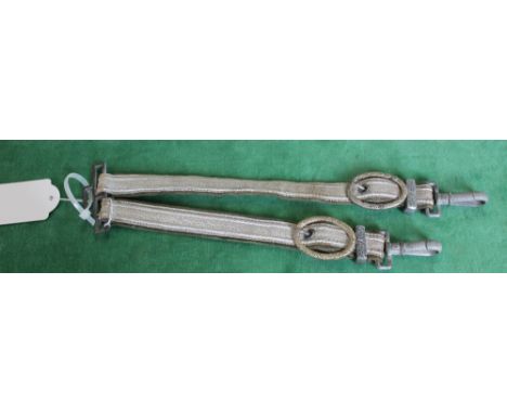 A Third Reich era pair of Army Officers dress dagger hangers, in overall very good condition