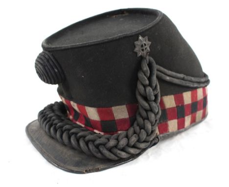 A Victorian Highland Light Infantry officers shako (as found)