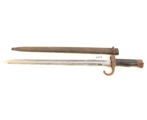 A French model '1892' bayonet with scabbard