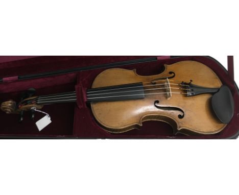 A good late 19th century German violin, probably Berlin or Dresden school, bearing Stradivarius label.