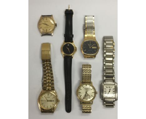 Six various watches including Rotary, Sekonda etc.