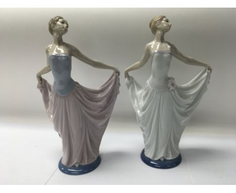 A pair of Lladro dancer figures, No. 7189 and No. 5050