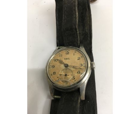 A collection of watches including a vintage Ebel military style not in working order