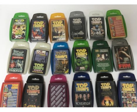 A collection of games and toys consisting of Top Trumps including Star Wars etc, Simpsons board games including Operation and