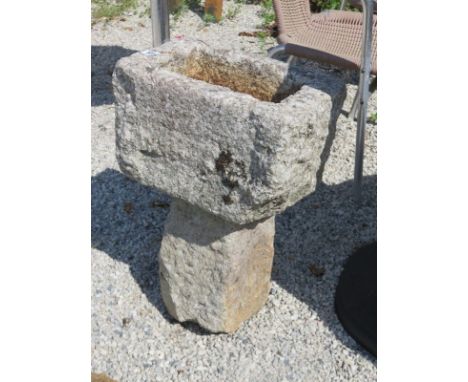 GRANITE, small trough on pillar 