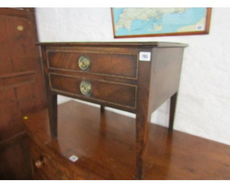 19TH CENTURY COMMODE, mahogany lift top commode with twin drawer facade (requires restoration)