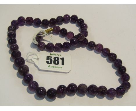 STRING OF VINTAGE AMETHYST BEADS