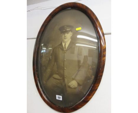 PHOTOGRAPHY, Edwardian oval framed shaped portrait of Sailor