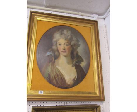 COPY OIL, Georgian design oil on canvas "Portrait of a Young Lady" 22" x 17"