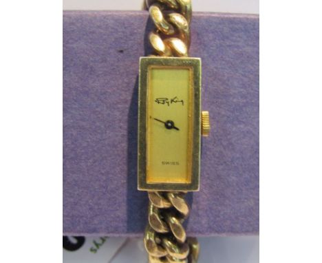 LADIES SILVER GILT WRIST WATCH BY ROY KING