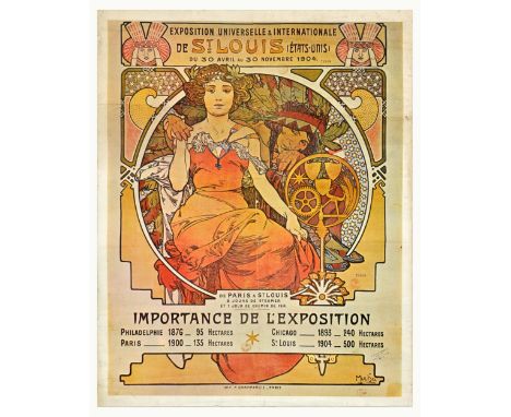 Set of 7 vintage reproductions of Art Nouveau posters. 1. Medee Greek tragedy performed by Sarah Bernhardt at Theatre de la R