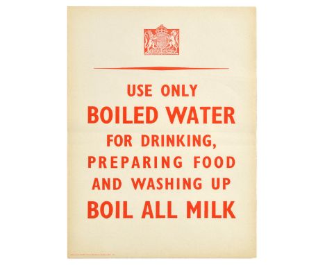 Original vintage World War Two propaganda poster issued in England by the H.M. Stationery Office with the slogan, Use Only Bo