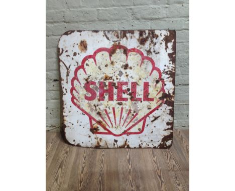 A Shell enamel sign 87cm x 91cm. 