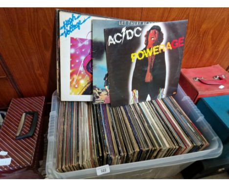 A collection of LPs, various genre, rock and pop including AC/DC.Condition:- General wear throughout with some light scratche