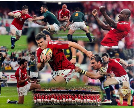 Jamie Roberts - British Lions 2009 limited edition signed photo montage with signing photo For those who were in South Africa