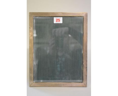 A .800 engine turnedÂ&nbsp;rectangularÂ&nbsp;photograph frame, 27 x 21cm. 