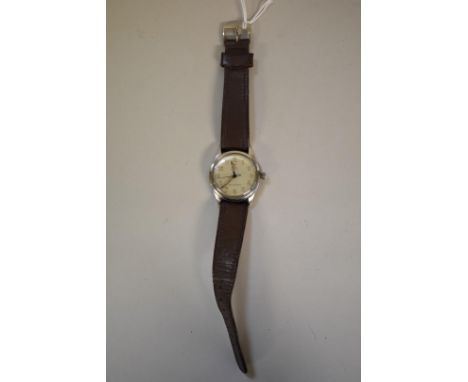 A 1940s Tudor Oyster stainless steelÂ&nbsp;gentleman'sÂ&nbsp;manual wind wristwatch, the 34mm case, no 531034, on later leath