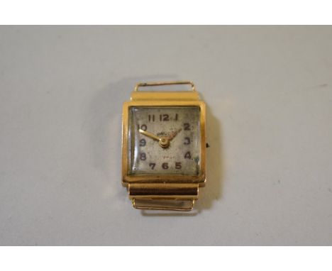 A vintage 18k ladies manual wind wristwatch,Â&nbsp;2.2g. 