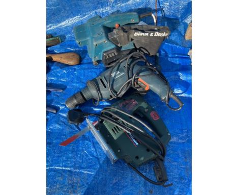 A Black &amp; Decker Sander, Powersensor, Drill &amp; Metal jigsaw
