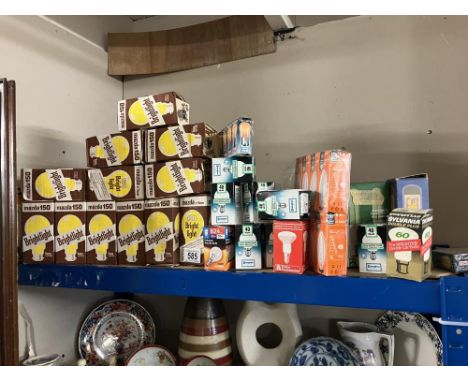 A quantity of new light bulbs