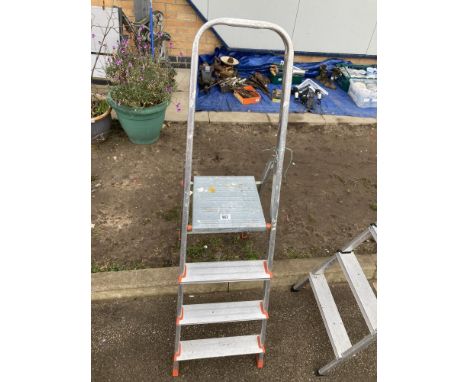 A pair of aluminium step ladders