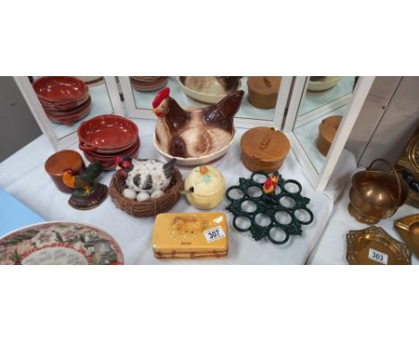 A quantity of vintage kitchenalia etc including Chicken dish COLLECT ONLY 