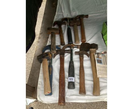 A quantity of hammers &amp; an axe