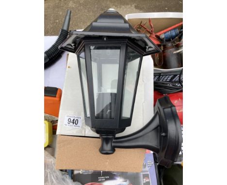 An exterior wall light