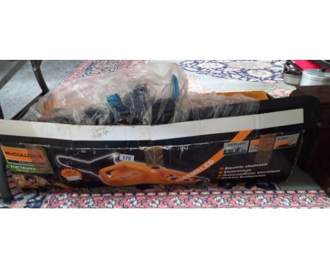 A boxed Einhell BG-EC 1840 electric chainsaw COLLECT ONLY 