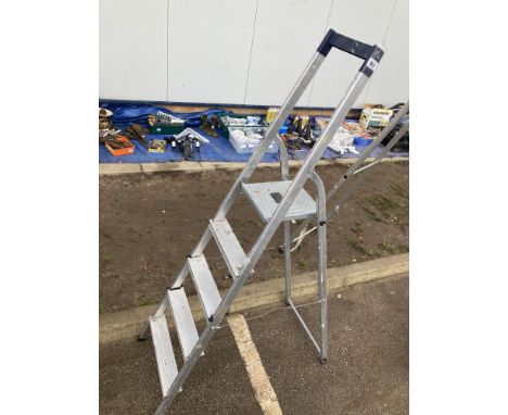 A pair of aluminium step ladders