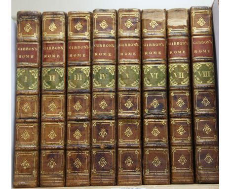 Gibbon, Edward - The History of The Decline and Fall of the Roman Empire, new edition, 8 vols, portrait and folded maps; cont