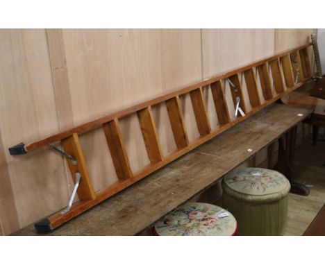 A Slingsby pine ladder H.370cm