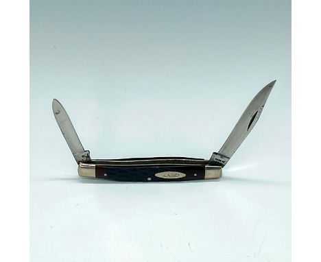 Attractive small pocketknife with horn like scales, steel blade, and Case name plate on the handle. Longest blade measures 2.
