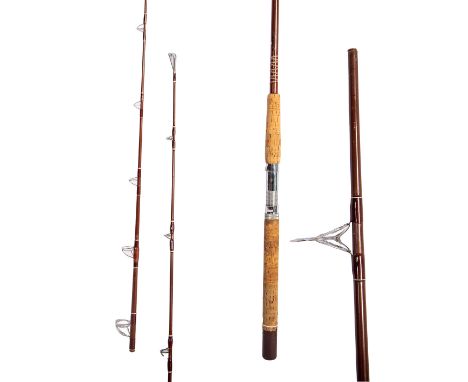 Great design, off-standard length and taper was intended for casting live bait on light lines to powerful fish. Serial # M171