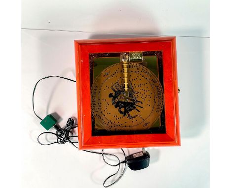 A beautiful music box contained in wood case with glass cover pane and disk storage drawer. Includes sixteen music discs, ins