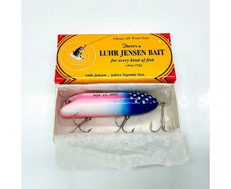 South Bend "Old Glory" Sept. 11 2001 Red White Blue Signed by Phil Jensen #448. Special Edition from Luhr-Jensen. Fish or col
