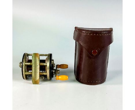 Marked on reel 'Pat App. For, Made In U.S.A., 46, J.A. Coxe Reel Company, Bronson, Michigan, Model No. 25-2.' With on/off mec