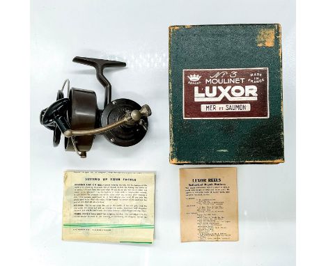 Brown painted body that is stamped Saumon- Luxor-Mer, Pezon Et Michel. This item has its original papers and box which measur