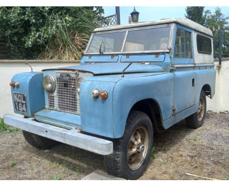 KGL 184 - Land Rover Series II - a 1960 2286cc blue and cream Series II Land Rover. Fitted with a believed prototype engine, 