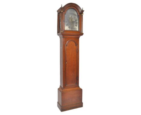 A George III early 19th century oak cased Jonathan Godden of Malling longcase grandfather's clock. Circa 1800, the clock havi