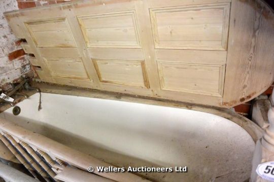 A Cast Iron Coffin Bath With Three Taps